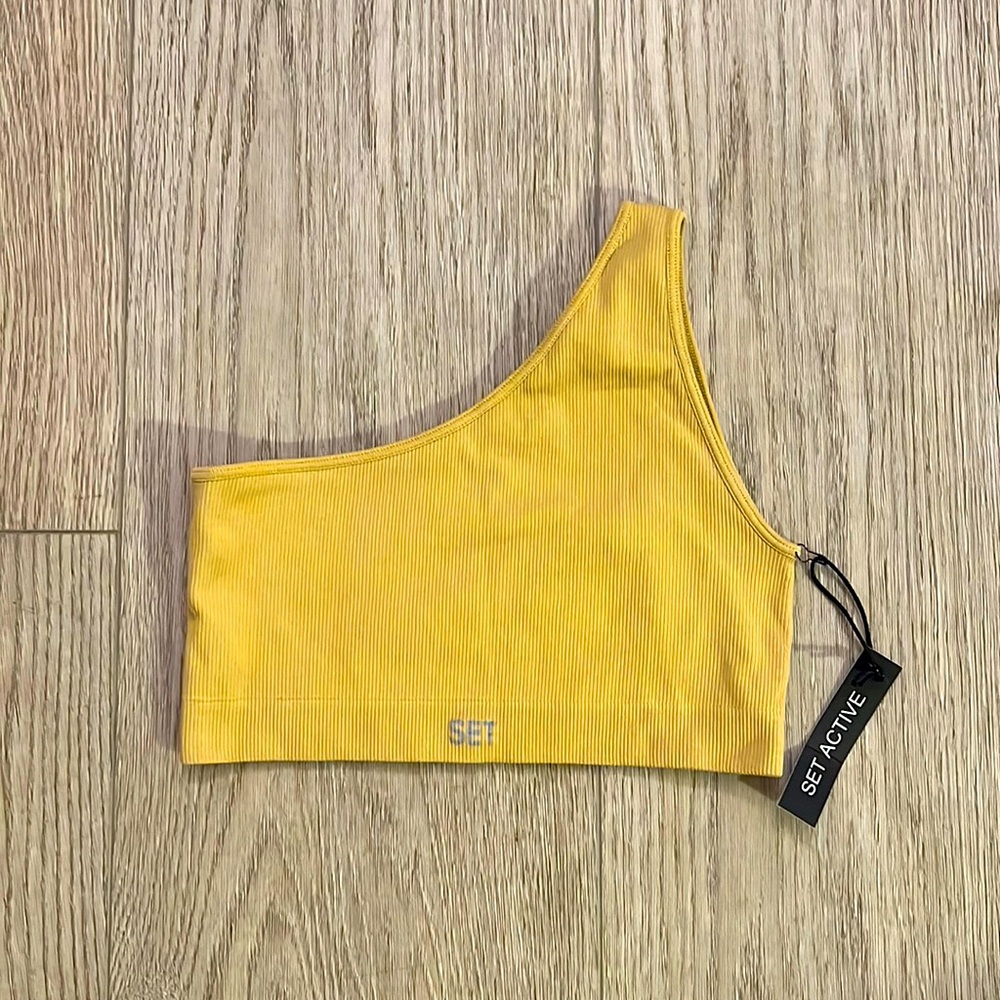 NWT! Set Active One Shoulder Top